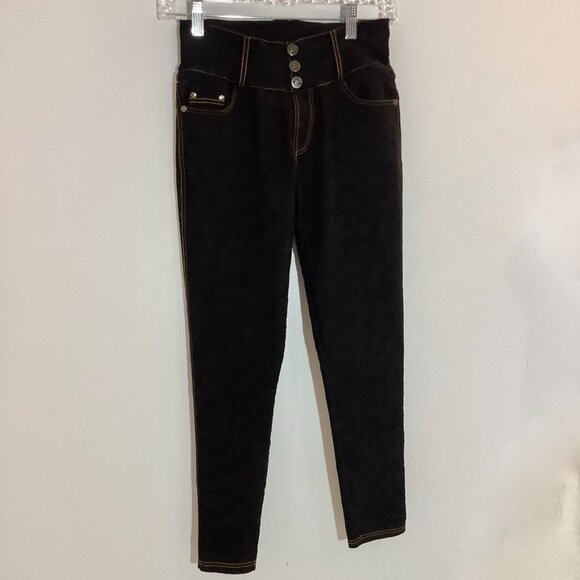 BLACK STRETCH SKINNY JEANS S/M J VINI - Picture 2 of 12